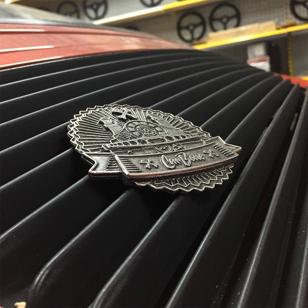 CarBone Flat Six grill metal badge