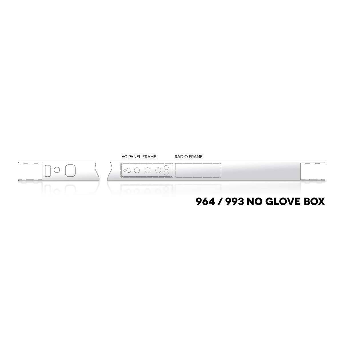 CarBone Dash Trim 964/993 - Silver, LHD - 964/993 / no glove box / silver