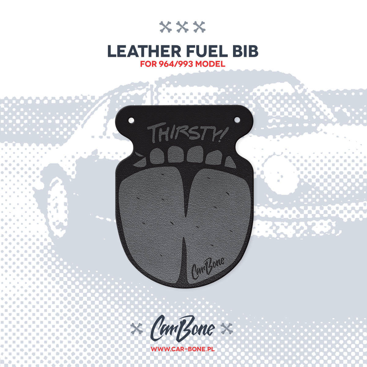 Leather Fuel Bib (Gas Flap) for 964&993 Model - Thirsty