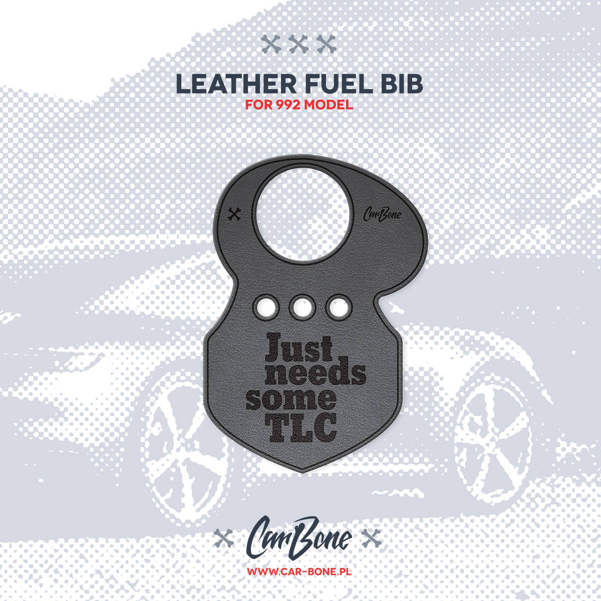 Leather Fuel Bib (Gas Flap) for 992 Model - Thirsty