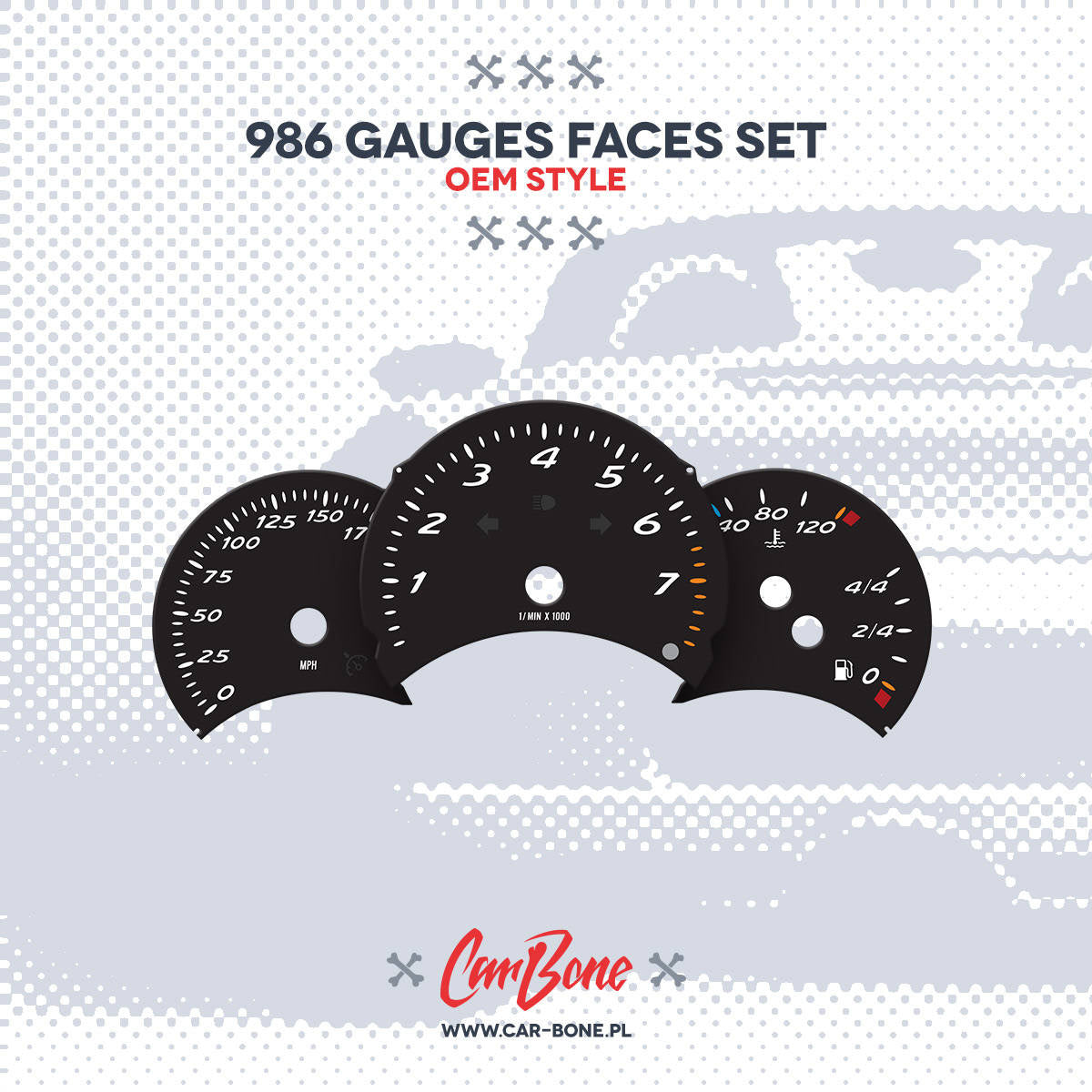 Gauge faces set – for 986 (1997-2004)