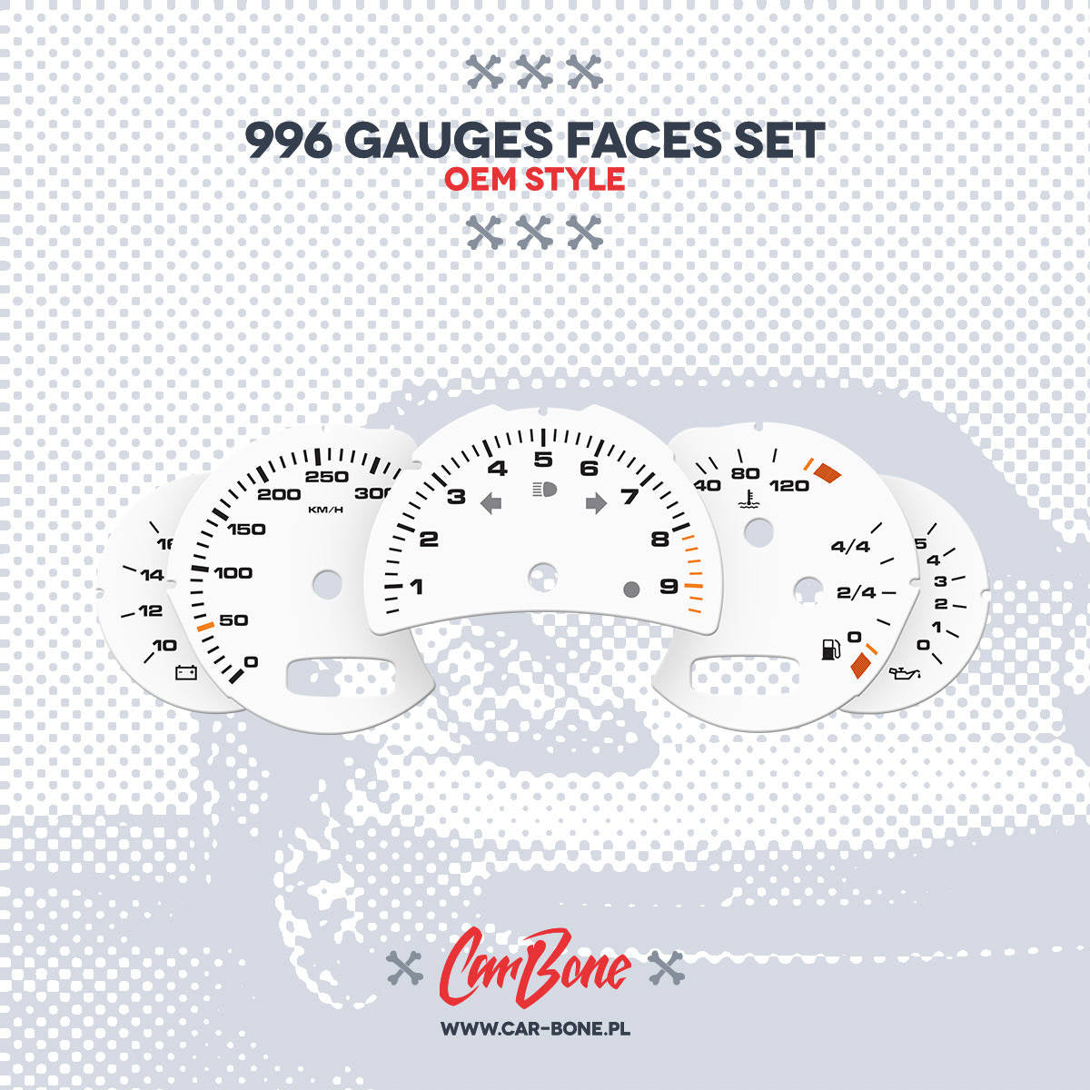 Custom - Gauge faces set – for 996 (1998-2005)