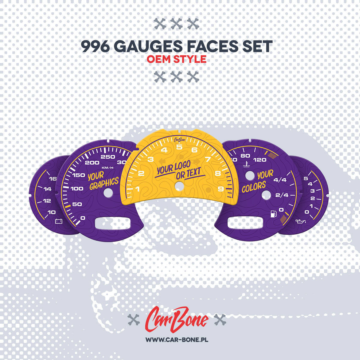 Custom - Gauge faces set – for 996 (1998-2005)