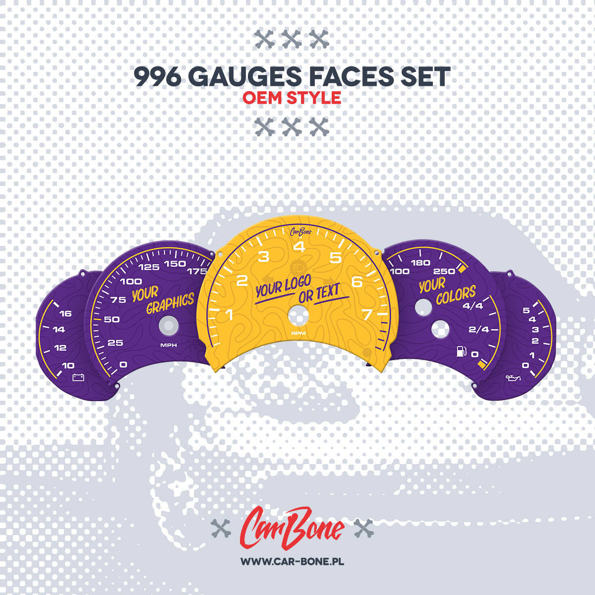 Custom - Gauge faces set – for 996 (1998-2005)