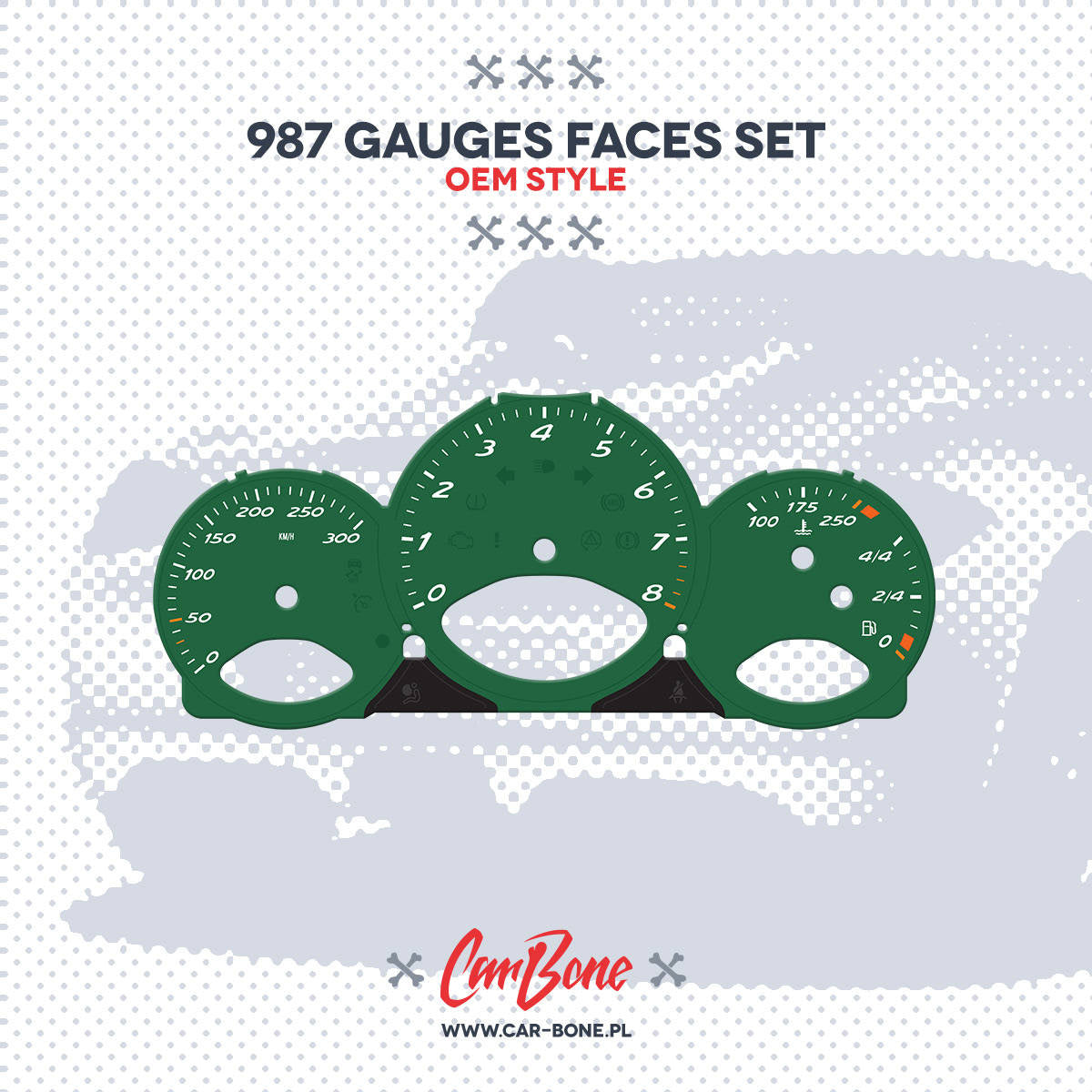 Custom - Gauge faces set – for 987 (2005-2012)