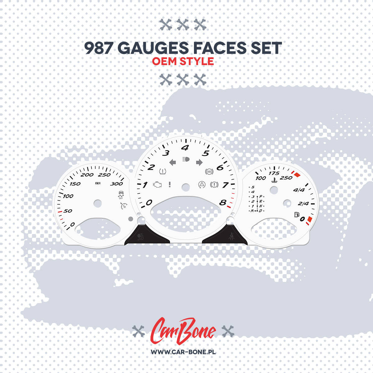 Custom - Gauge faces set – for 987 (2005-2012)