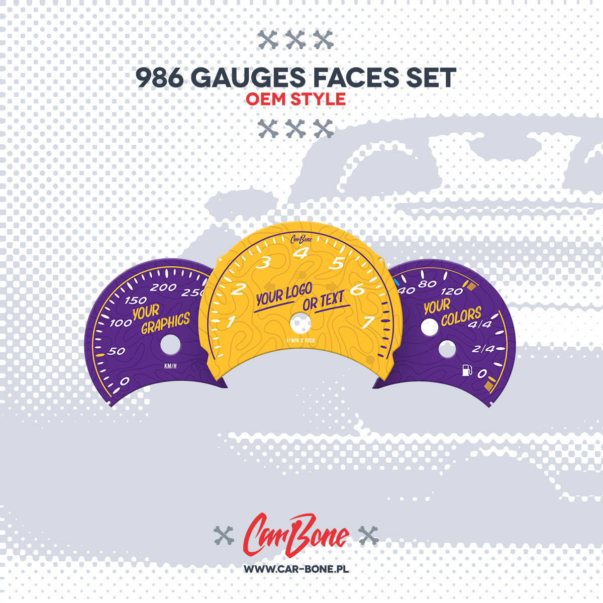 Custom - Gauge faces set – for 986 (1997-2004)