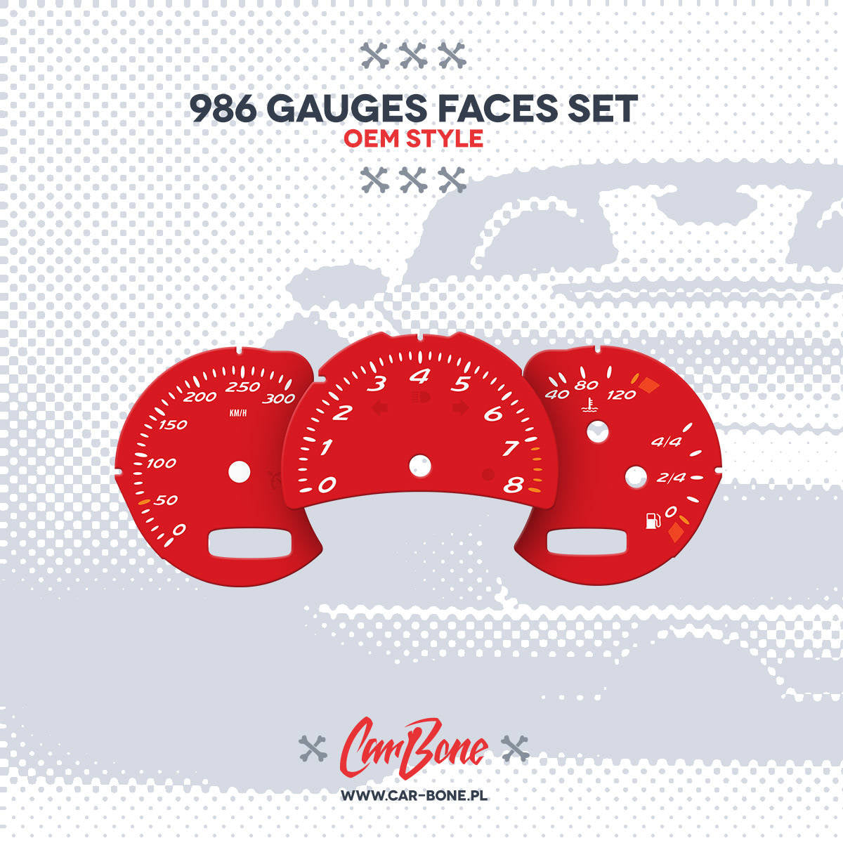 Custom - Gauge faces set – for 986 (1997-2004)