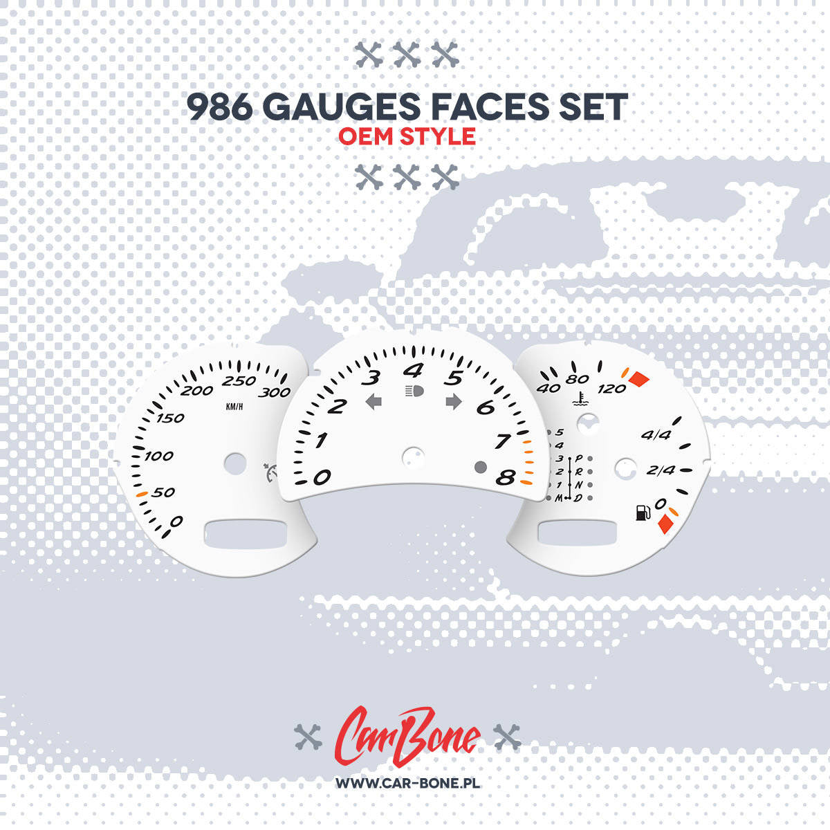 Custom - Gauge faces set – for 986 (1997-2004)