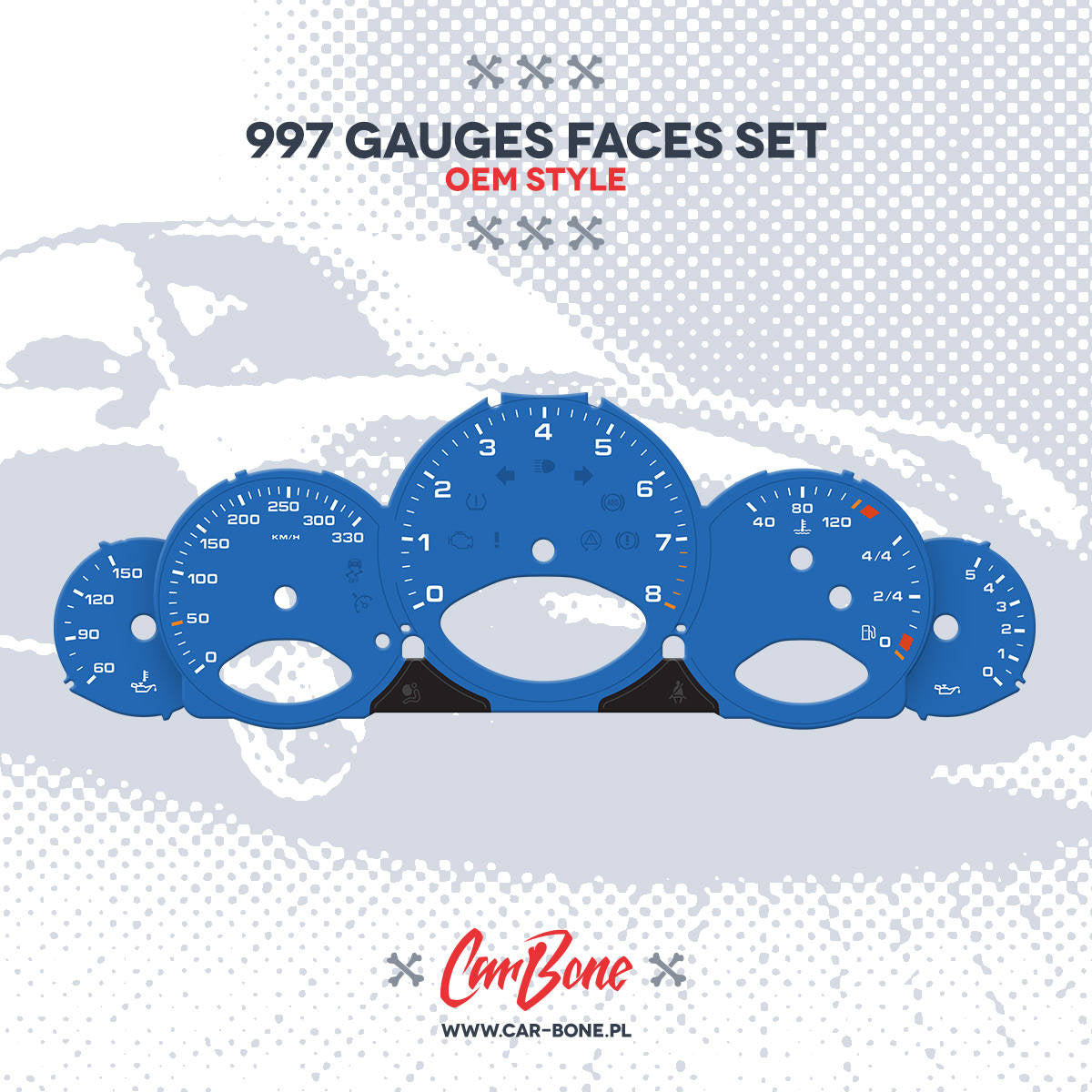 Custom - Gauge faces set – for 997 (2005-2013)