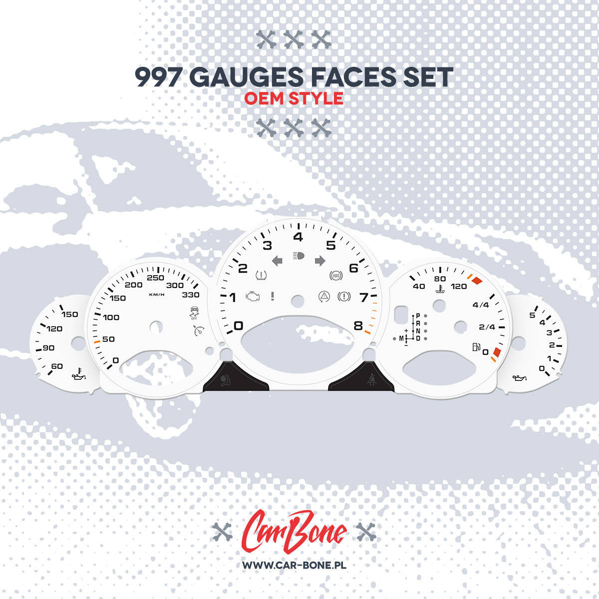 Custom - Gauge faces set – for 997 (2005-2013)