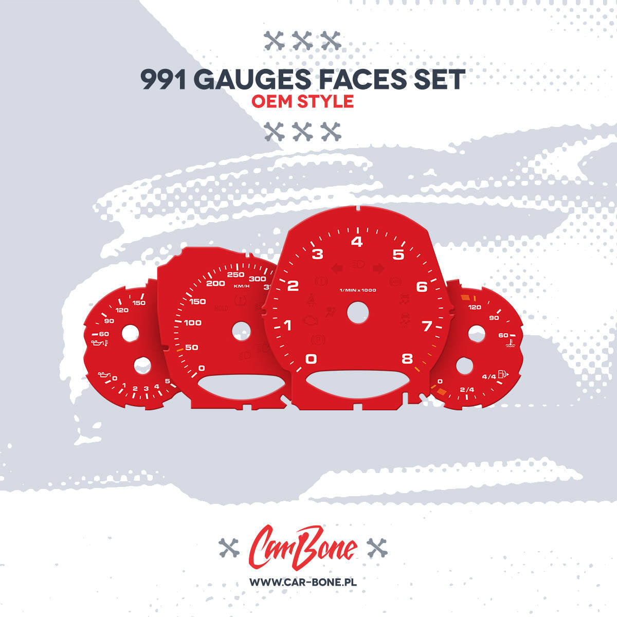 Custom - Gauge faces set – for 991 (2013-2019)