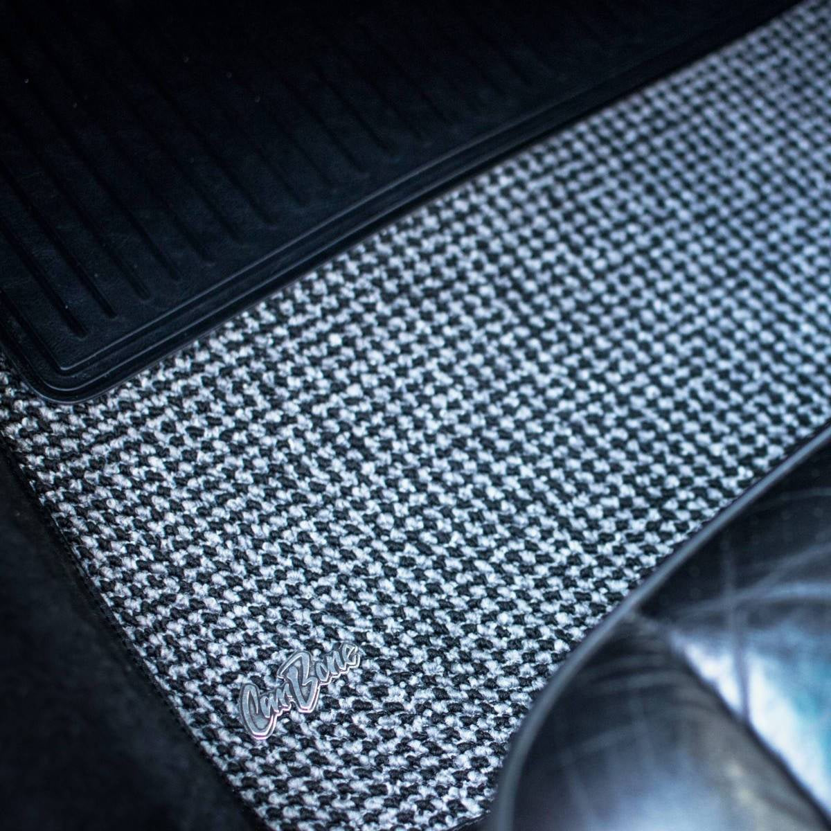 Black/Grey Houndstooth floor mats
