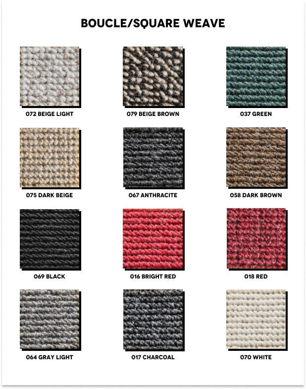 Boucle floor mats