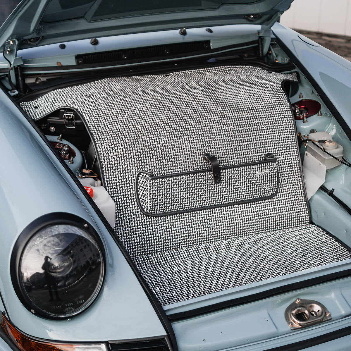 Grey Houndstooth Trunk Mat