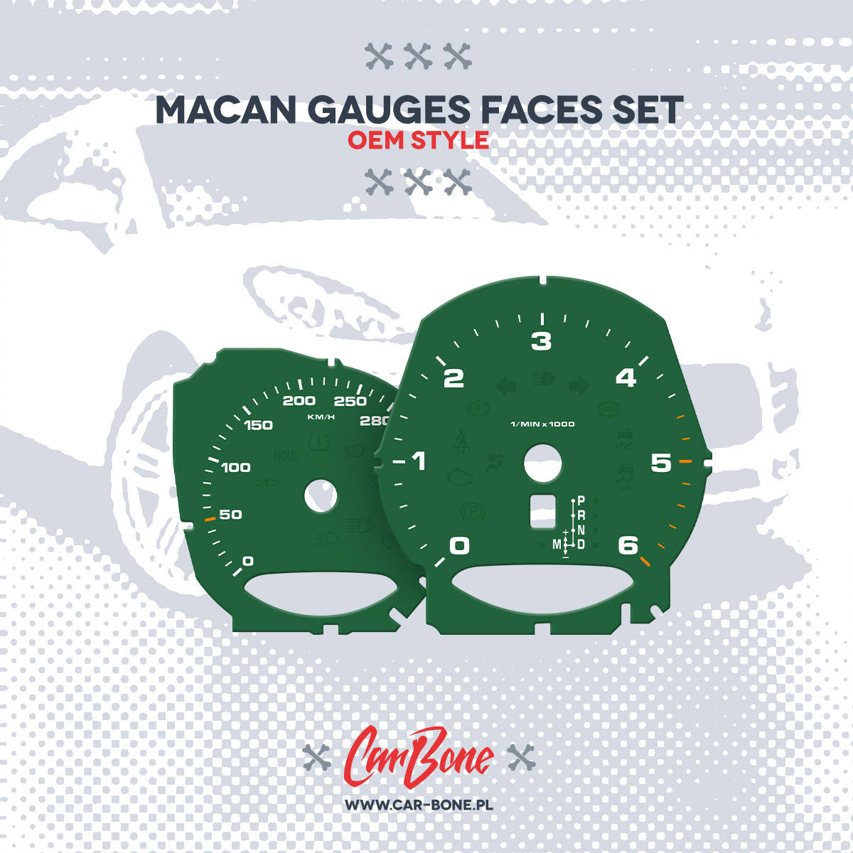 Custom - Gauge faces set – for Macan (2014- )
