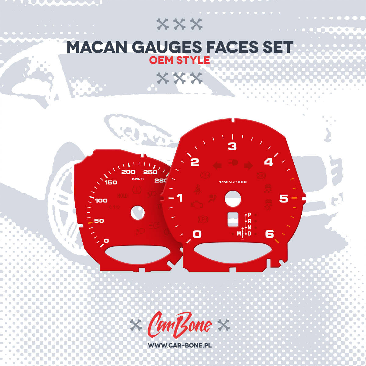 Custom - Gauge faces set – for Macan (2014- )
