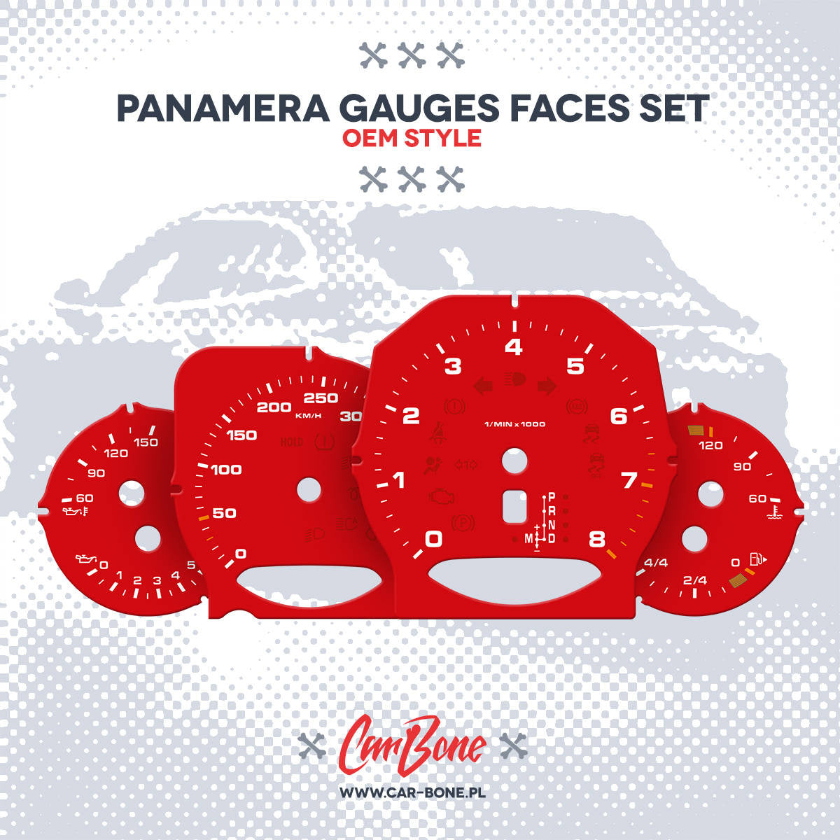 Custom - Gauge faces set – for Panamera (970) (2009-2016)