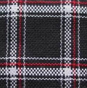 Tartan Plaid Fabric - 18063 BLACK/WHITE/RED