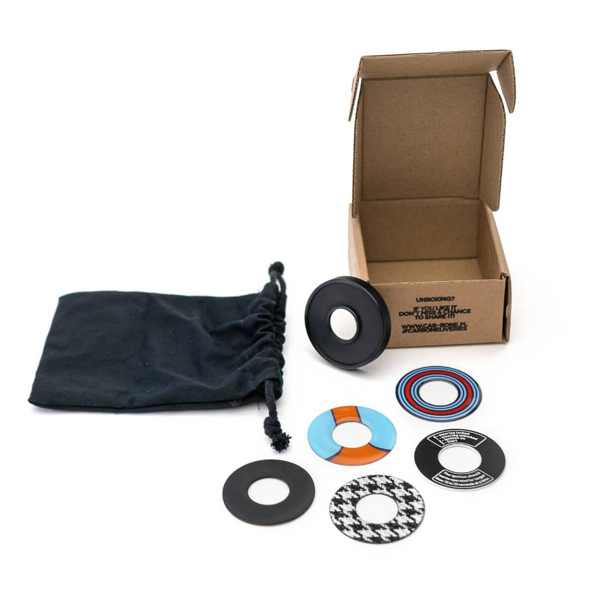CarBone Ignition switch cover for F-model & CarBone dash trim - Black - 5 themed inserts