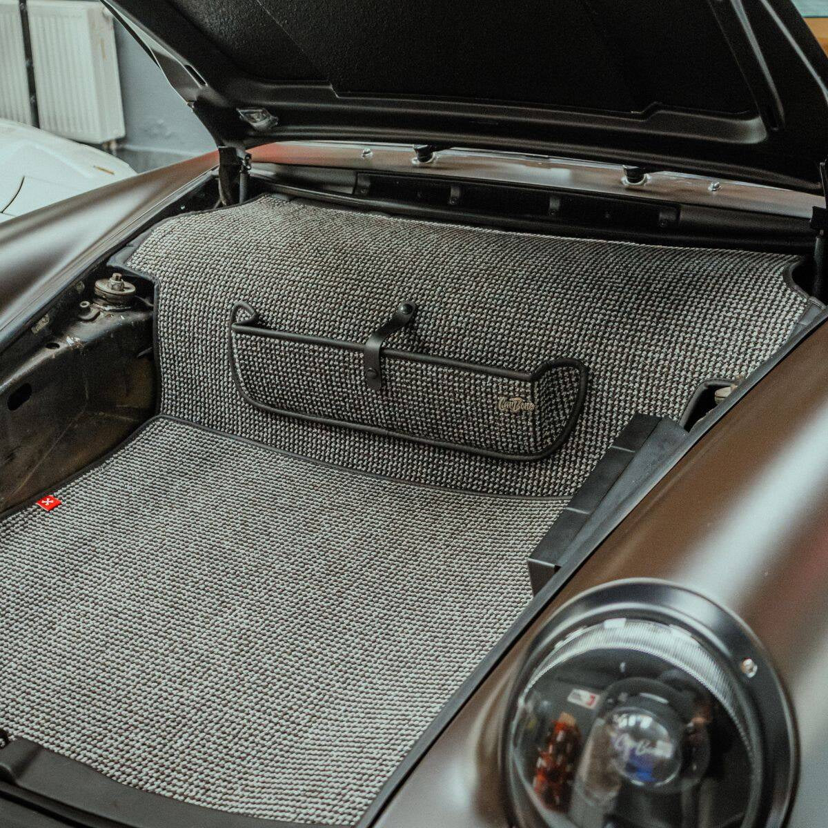 RS-style Trunk Mat for Porsche G-Model (1974-1989) - Black/Grey Houndstooth