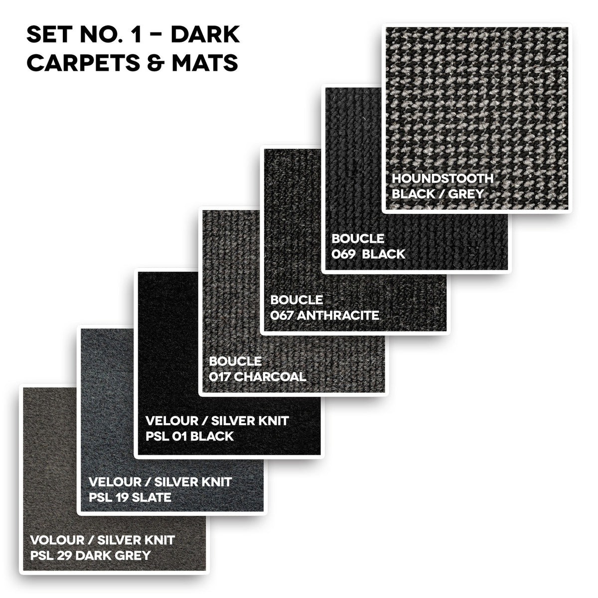 Samples set No. 1 - Dark carpets & mats