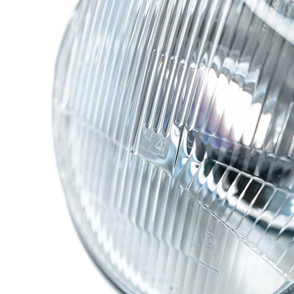 Bi-LED headlights CHROME + H4 Clear Ribbed Lens (set of 2)