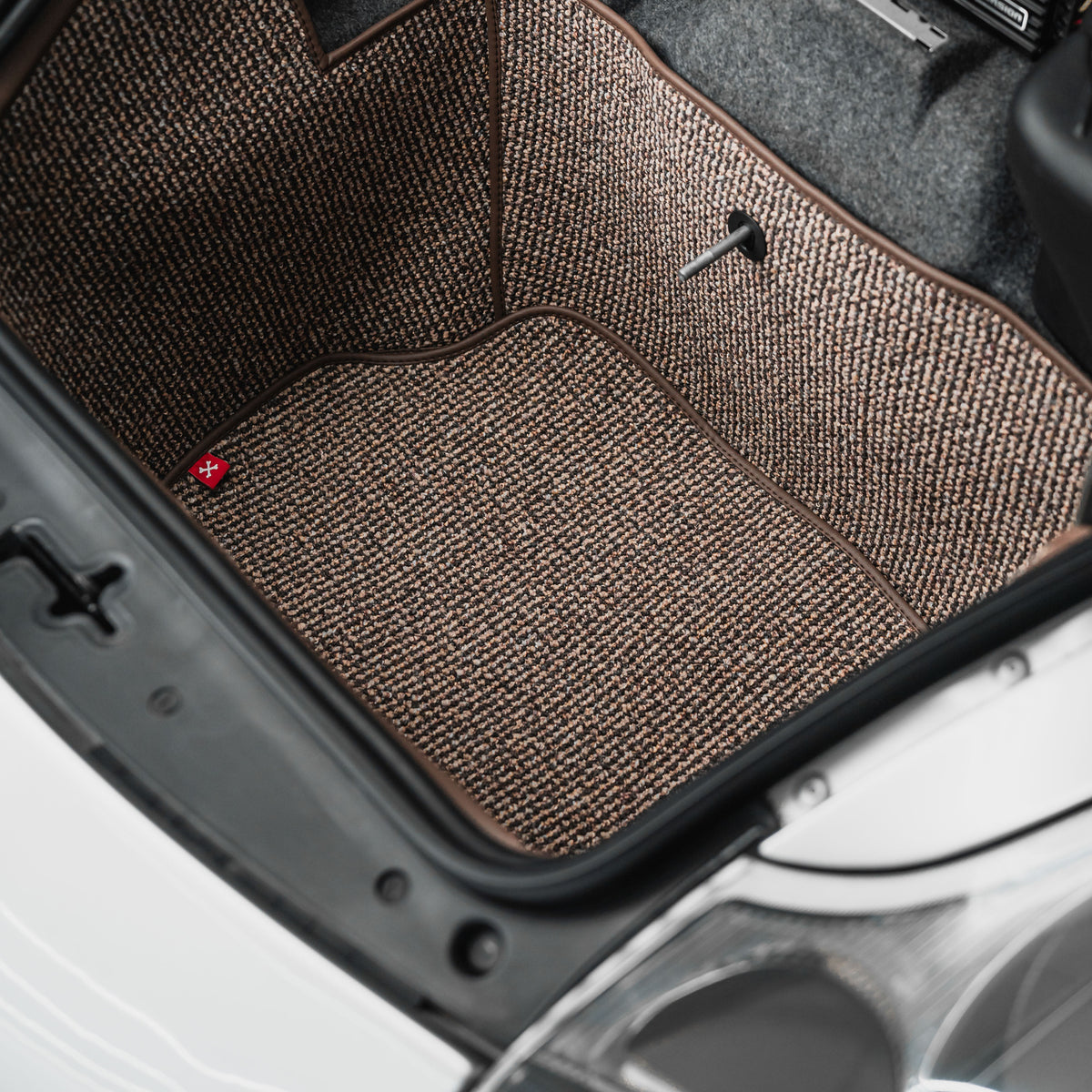 996 C2 - 911 Trunk Mat Liner (1997-2004) - Brown Houndstooth