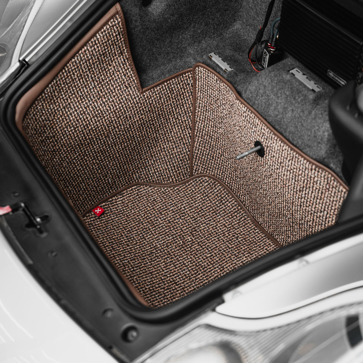 996 C2 - 911 Trunk Mat Liner (1997-2004) - Brown Houndstooth