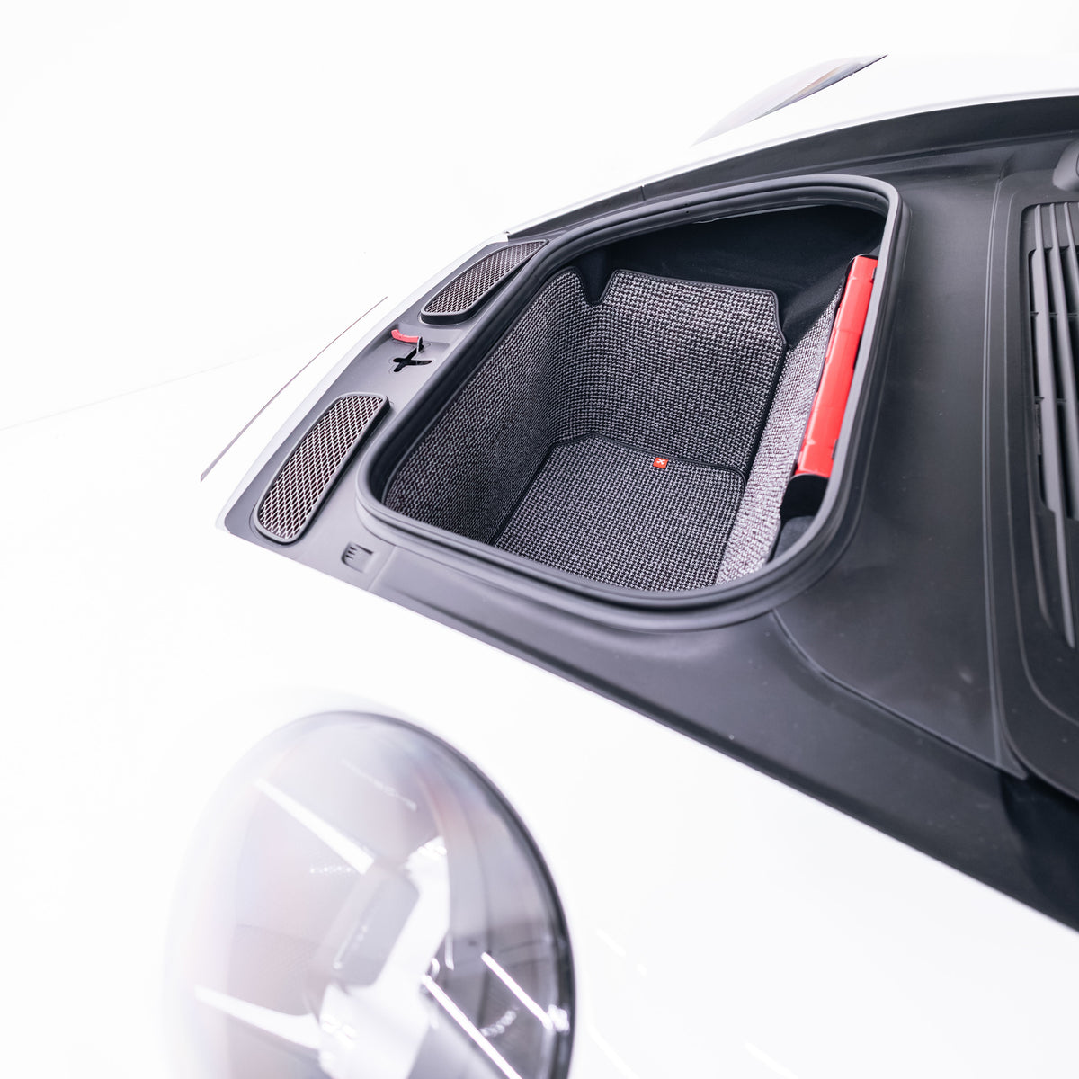 992 C2 - 911 Trunk Mat Liner (2019-present) - Black-Grey Houndstooth