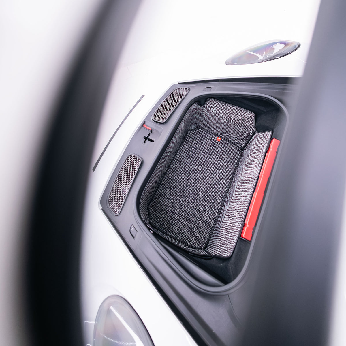 992 C2 - 911 Trunk Mat Liner (2019-present) - Black-Grey Houndstooth