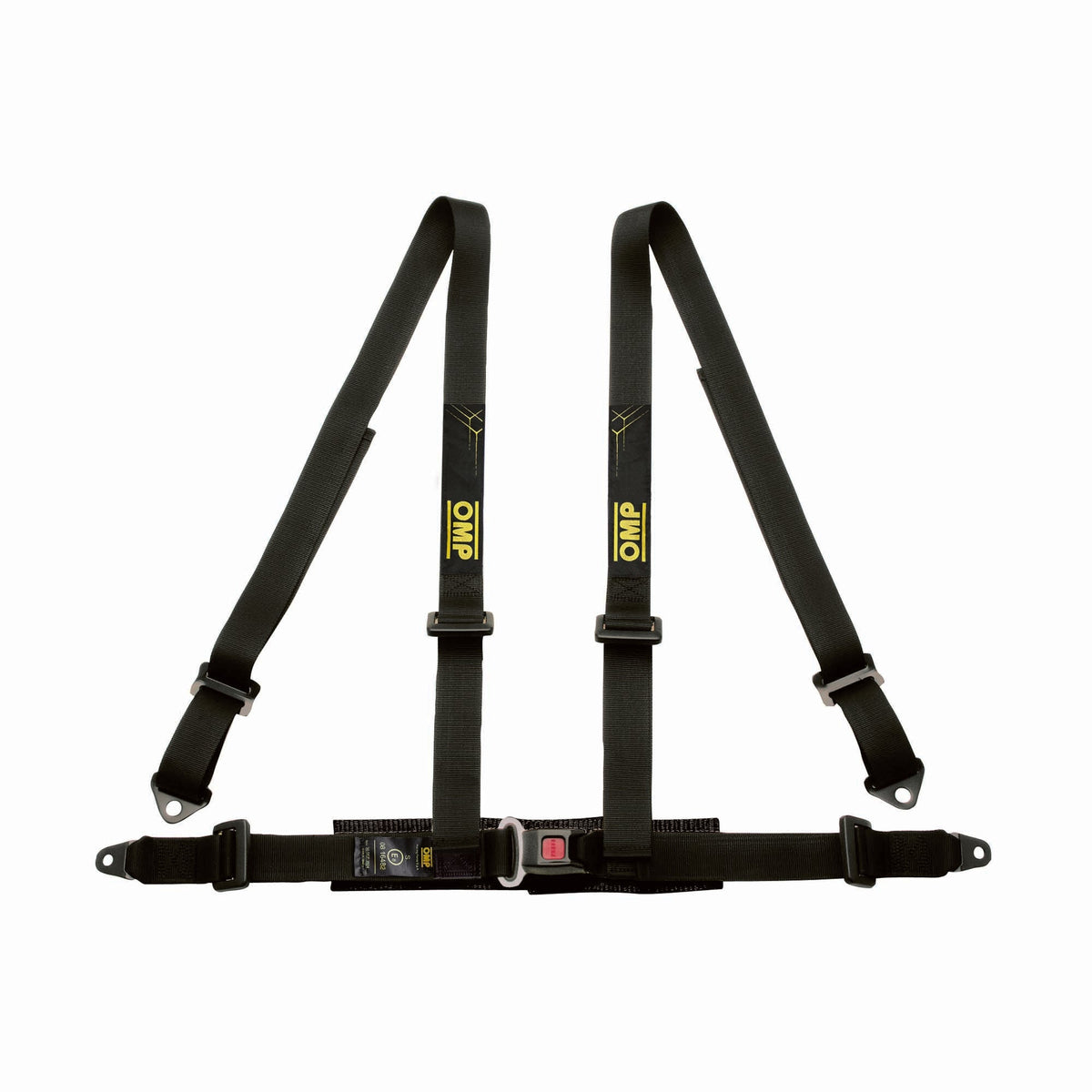 OMP Road 4 ECE 4-point street harness with push-button buckle, ECE R16 approved