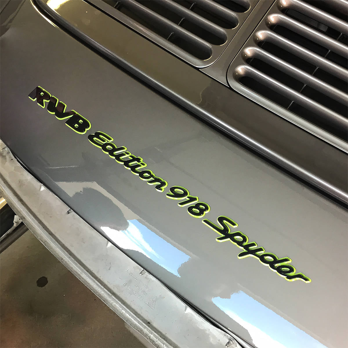 Rear deck lid emblem - square script - Black Gloss