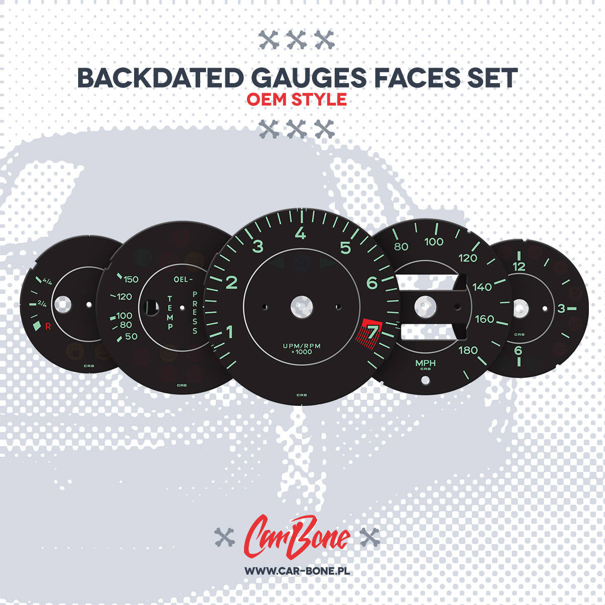 Backdating gauge faces in MPH – for 964 993 (1989-1998) - C4 / No