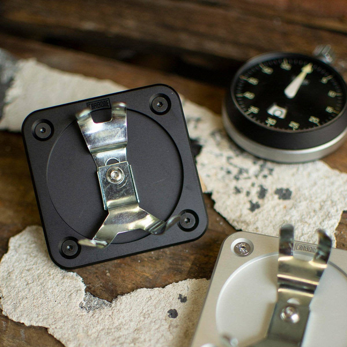 Single stopwatch holder for vintage Heuers, black