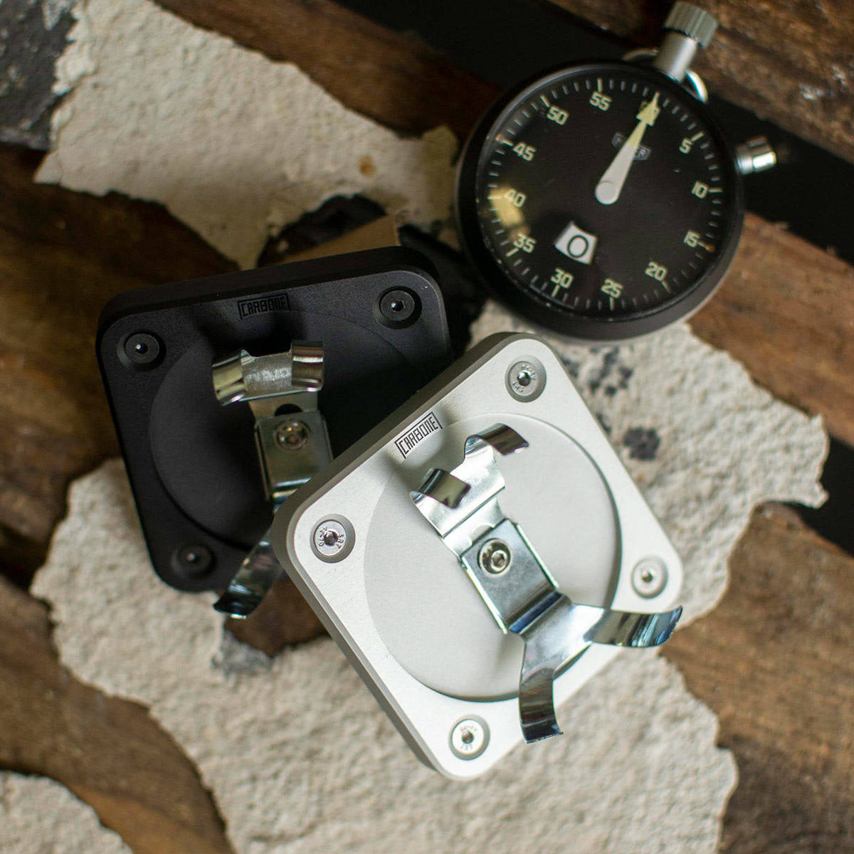 Single stopwatch holder for vintage Heuers, silver