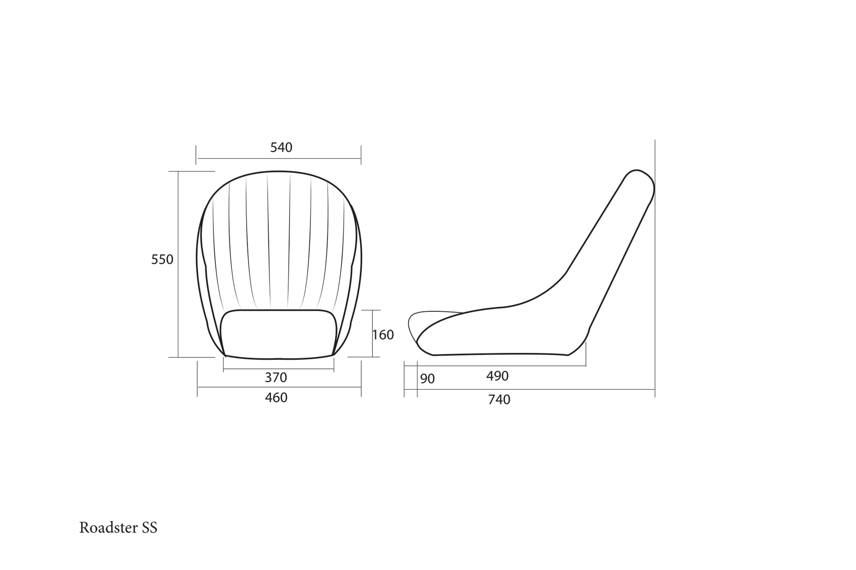 Cobra Roadster SS Steel Racing Seat — view 2