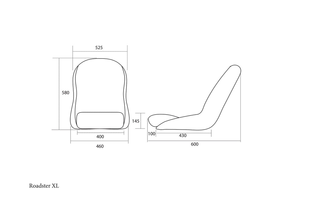 Cobra Roadster XL Steel Racing Seat — view 2