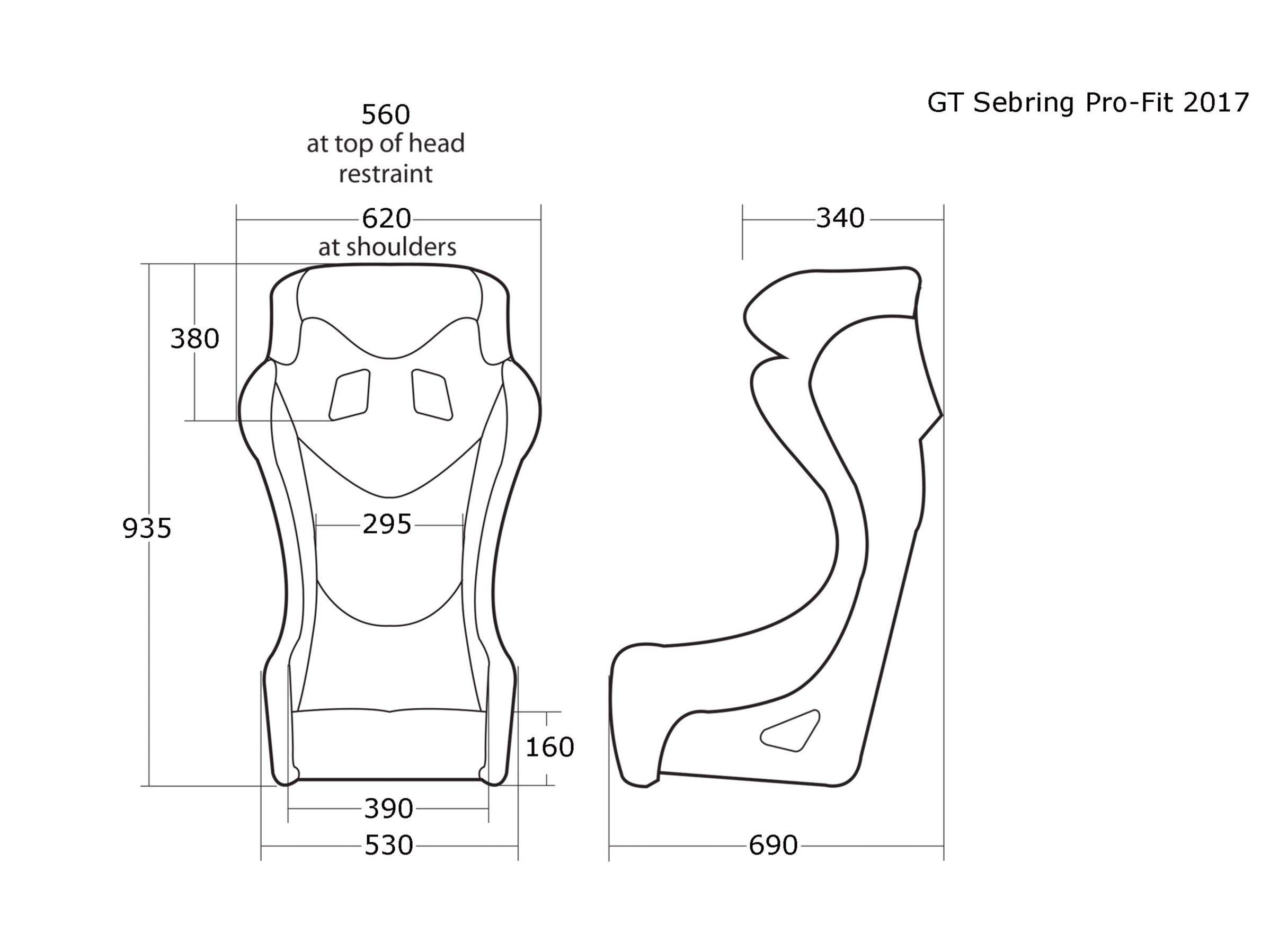 Cobra Sebring Pro Fiberglass Racing Seat | FIA 8855-1999 — view 2