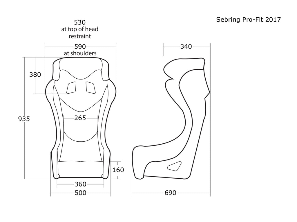 Cobra Sebring Pro Fiberglass Racing Seat | FIA 8855-1999 — view 3