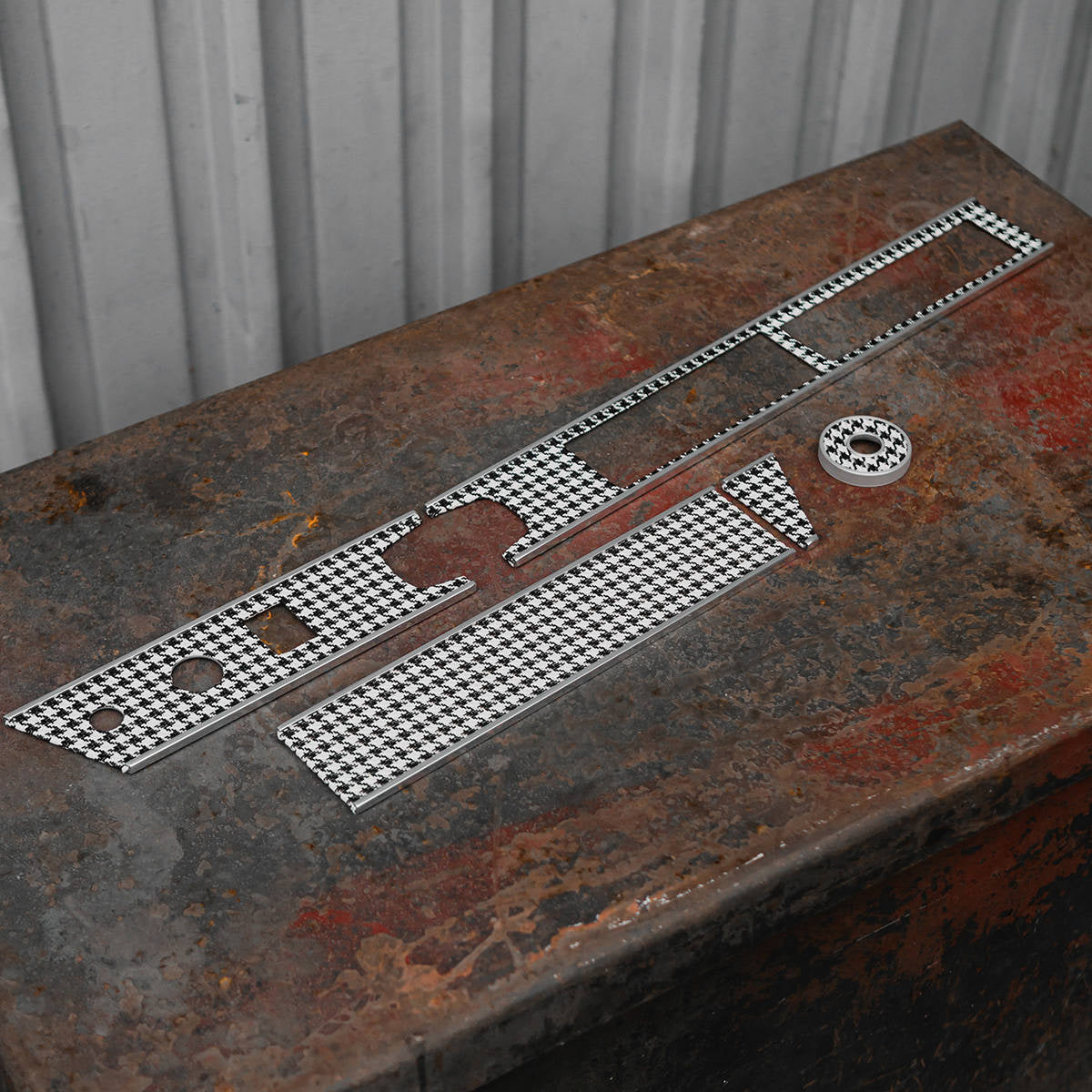 CarBone Dash Trim G-model (1974-1986) - Silver, LHD - G model / glove box / silver