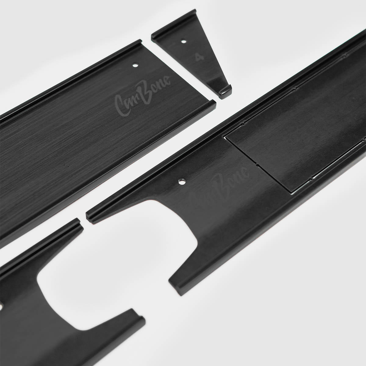 CarBone Dash Trim G-model (1974 - 1986) - Black, LHD - G model / glove box / anodized black