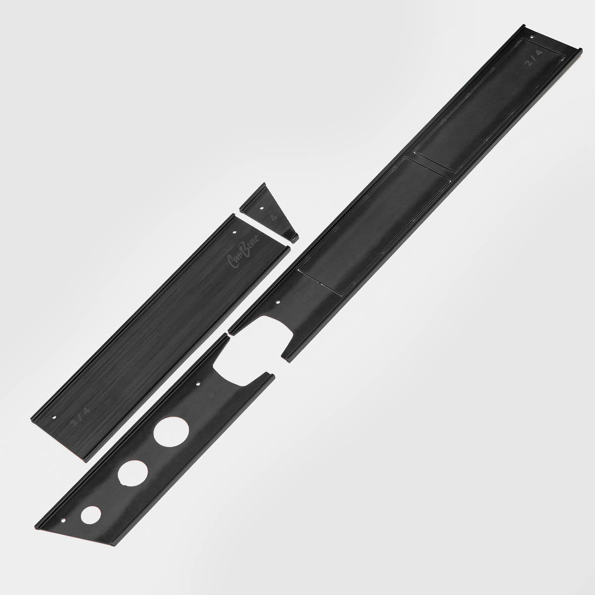 CarBone Dash Trim G-model (1974 - 1986) - Black, LHD - G model / glove box / anodized black