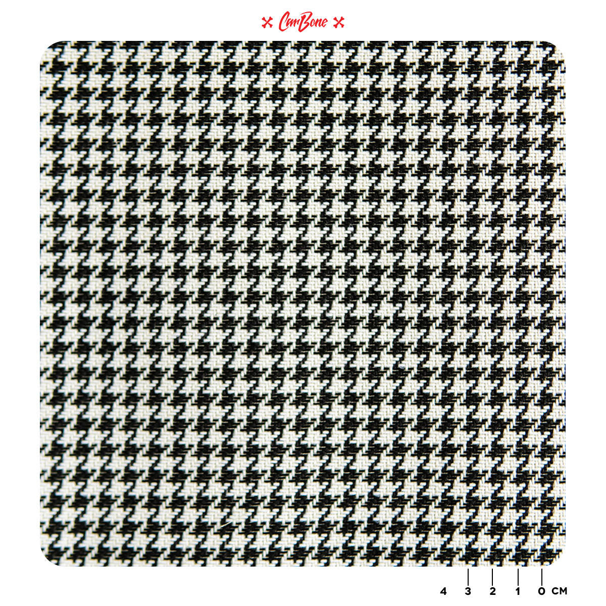 Houndstooth Fabric - BLACK/WHITE