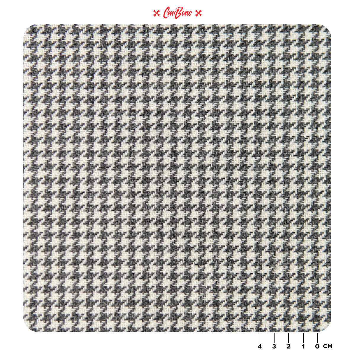 Houndstooth Fabric - GRAPHITE/WHITE