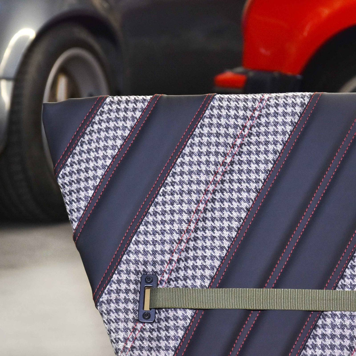 Houndstooth Fabric - GRAPHITE/WHITE