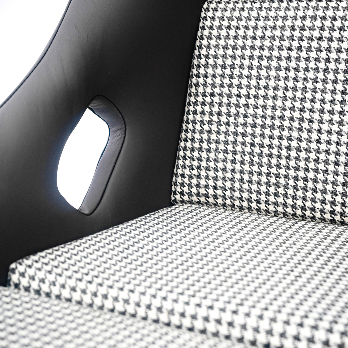 Houndstooth Fabric - GRAPHITE/WHITE