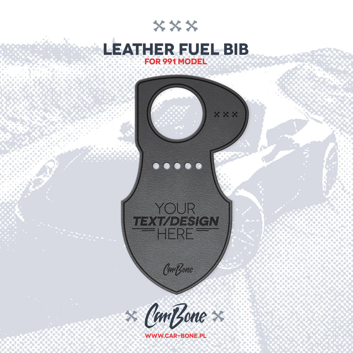 Leather Fuel Bib (Gas Flap) for 991/981 Models - Thirsty