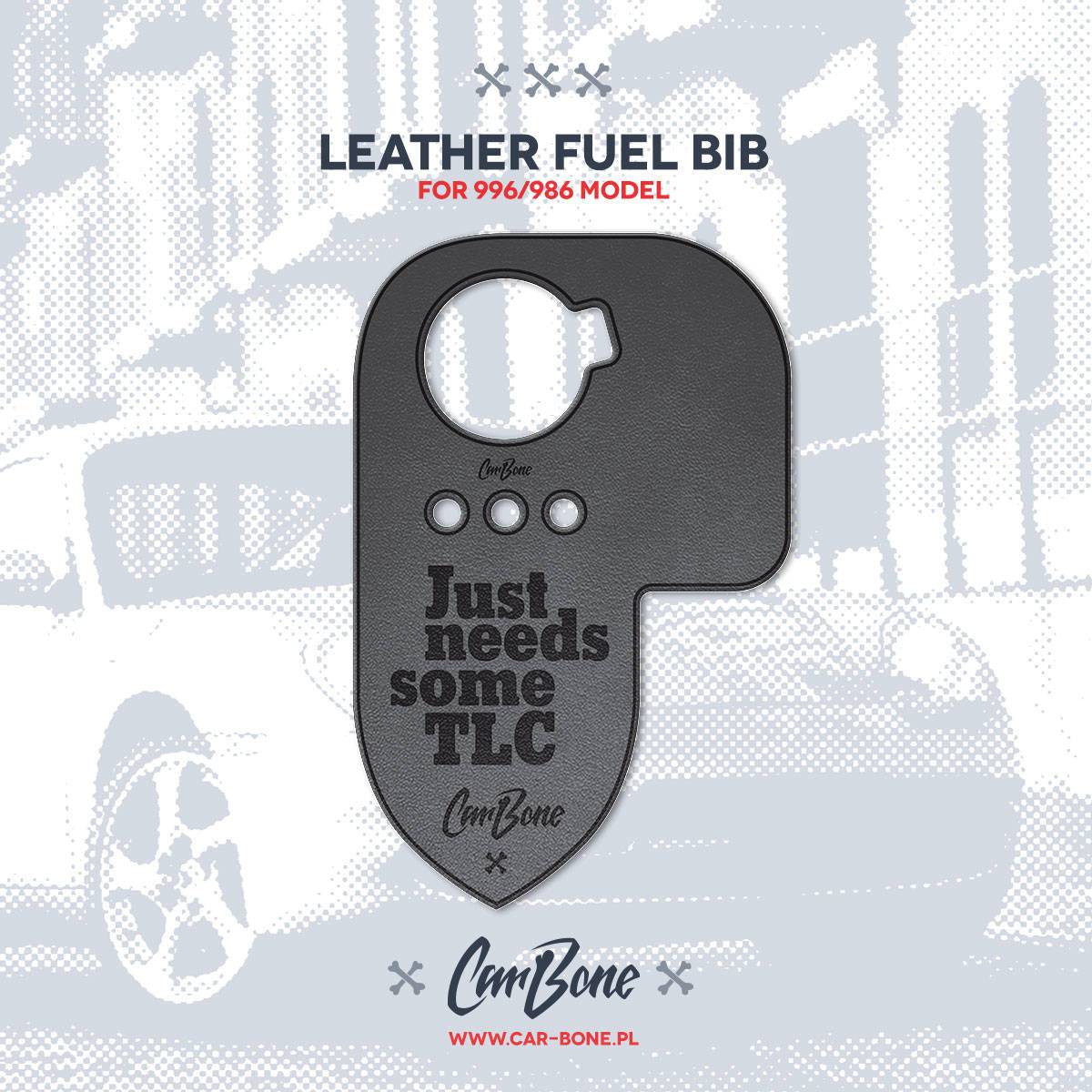 Leather Fuel Bib (Gas Flap) for 996/986 Models - I know what I got