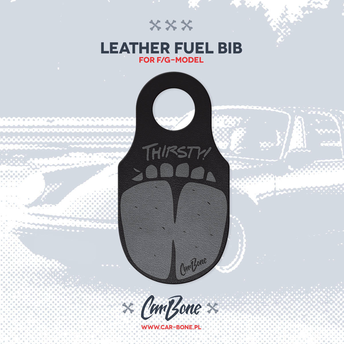 Leather Fuel Bib (Gas Flap) for F/G Models - Shut up and feed me